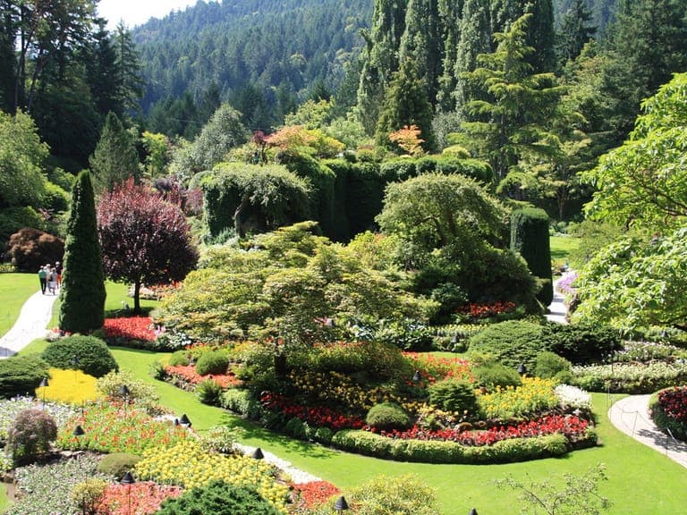 The Sunken Garden at Butchart Gardens in Brentwood Bay, Central Saanich